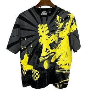 AKADEMIKS Jeanius Heavyweight T-Shirt Men's Graphic‎ Print HIP HOP Black 3XL